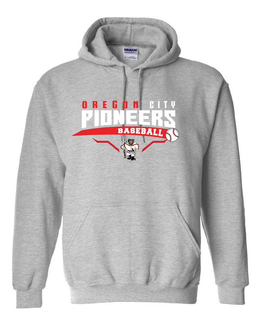 Baseball Cotton Hoodie Gray